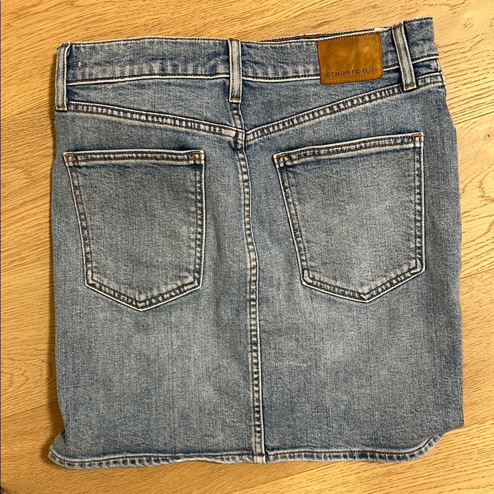 Aritzia Babaton Denim Forum Pin Up Denim Skirt Si… - image 8